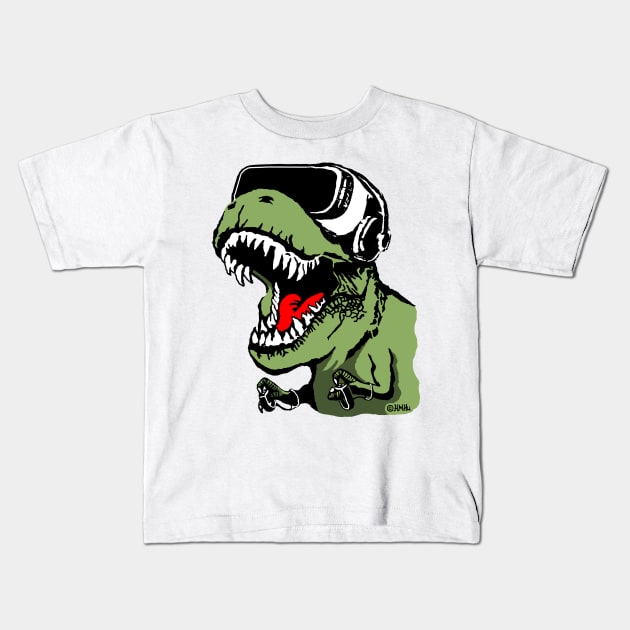 VR Trex Kids T-Shirt by NewSignCreation